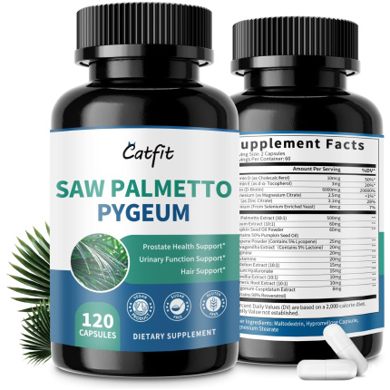 Catfit 男士鋸棕櫚前列腺保健膠囊 - 500mg高濃度配方 (120粒/瓶)