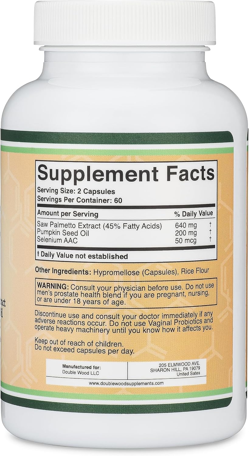 Double Wood Supplements 男性前列腺保健膠囊 - 30天高效配方 (120粒/瓶) Double Wood Supplements 男性前列腺保健膠囊 - 30天高效配方 (120粒/瓶)