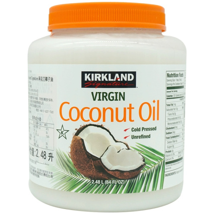 美國Kirkland柯克蘭 冷壓初榨椰子油 食用油 2.48公升