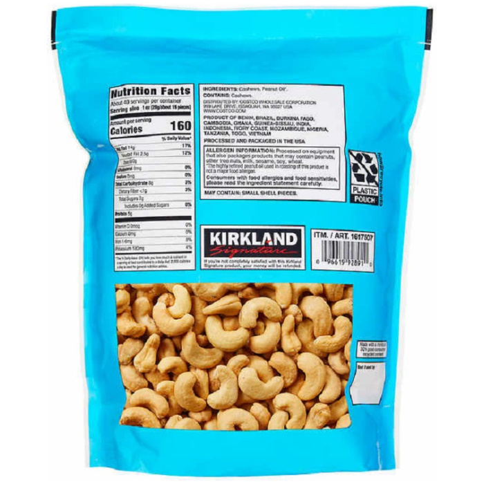 柯克蘭Kirkland Cashews 科克蘭 原味鹽焗腰果仁 1.13kg/罐