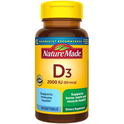 Nature Made 維生素 D3 2000 IU（50 微克）– 90 粒 | 90 天用量