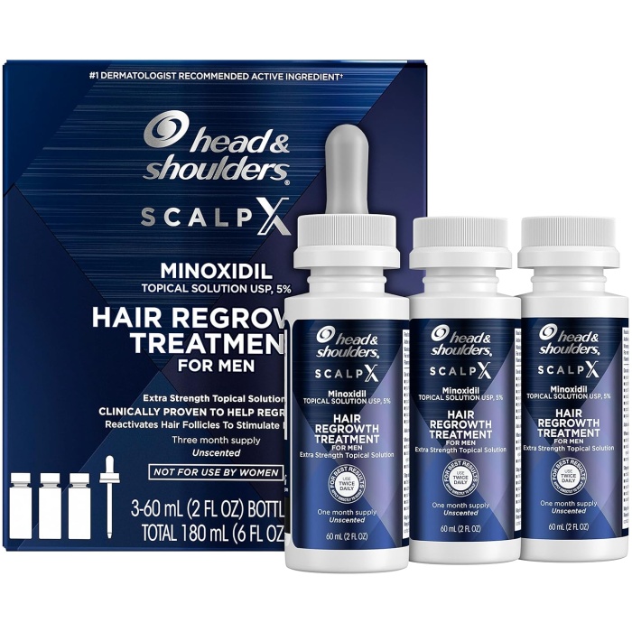 Head & Shoulders Scalp X 5% 米諾地爾生髮治療 – 男士專用 (60ml/支）| 3 瓶裝 （3 個月用量）