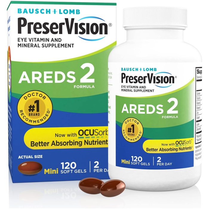 PreserVision AREDS 2 眼部維生素和礦物質補充品 – 120 粒軟膠囊