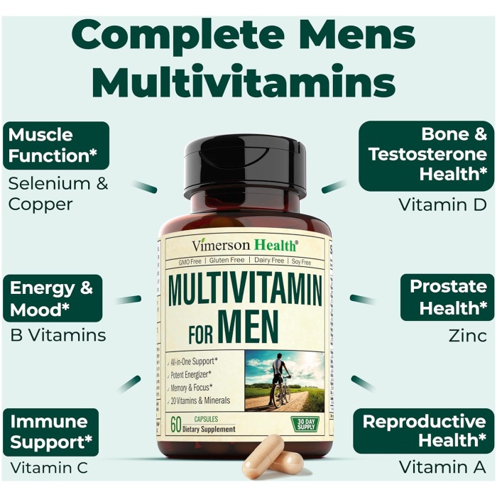 Multivitamin for Men 男性綜合維生素與礦物質 x 60 粒膠囊裝