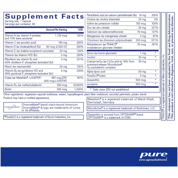 Pure Encapsulations O.N.E. 綜合維他命 x 60粒膠囊