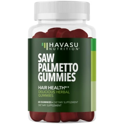 HAVASU NUTRITION 男士鋸棕櫚軟糖 - DHT阻斷補充品 (60粒，覆盆子口味)
