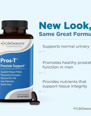 LifeSeasons Prostate Support Supplement - Saw Palmetto, Phytosterol, Zinc, Nettle, Vitamin D-3 & B6 - Promote Healthy Prostate Function & Normal Urinary Flow - Improve Tissue Integrity - 60 Softgels