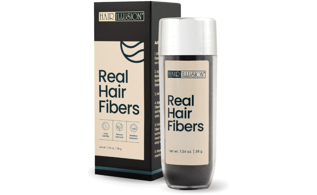 Hair Illusion 天然真髮纖維 - 1.34 Ounce (pack Of 1), Black