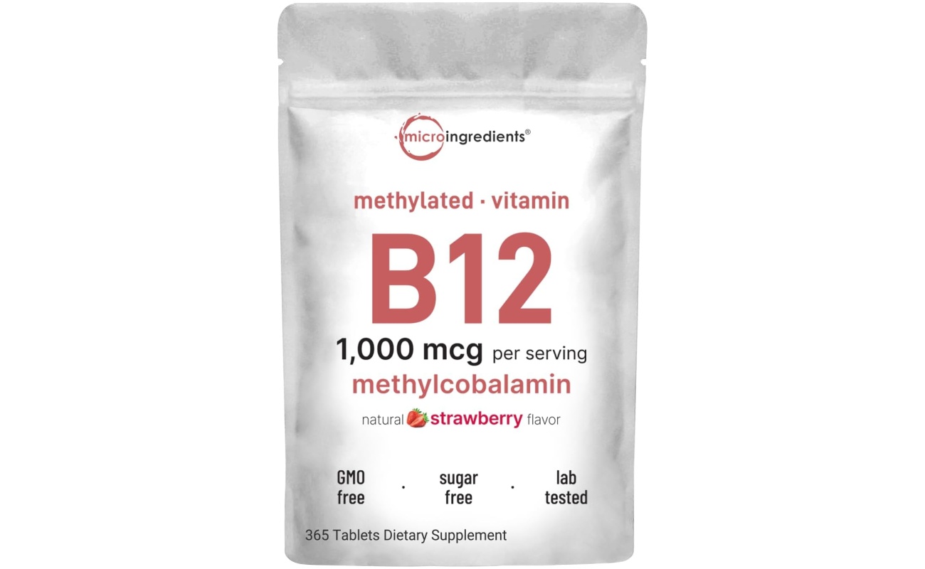 Micro Ingredients 維他命b12 1000微克 | 活性甲基b12 X 365粒 (1年份量)
